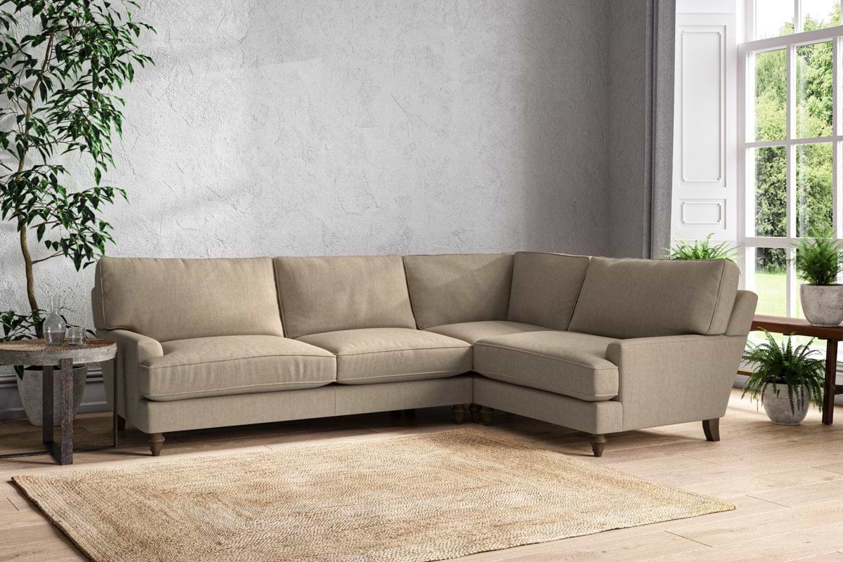 Marri Grand Right Hand Corner Sofa - Brera Linen Pebble-MAKE TO ORDER-Nkuku