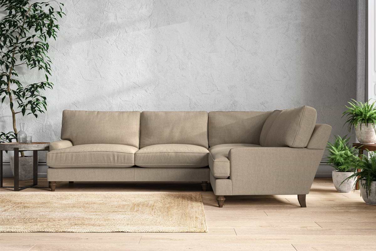 Marri Grand Right Hand Corner Sofa - Brera Linen Pebble-MAKE TO ORDER-Nkuku