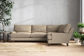 Marri Grand Right Hand Corner Sofa - Brera Linen Pebble-MAKE TO ORDER-Nkuku