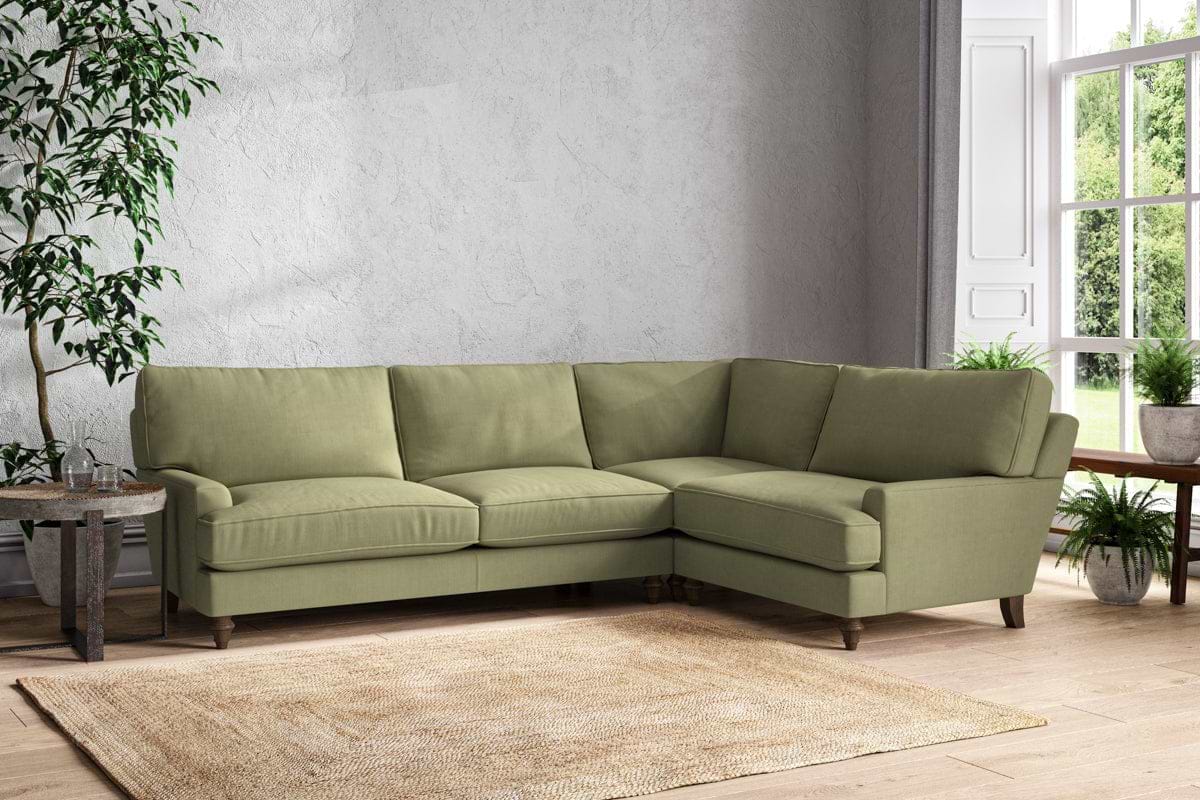 Marri Grand Right Hand Corner Sofa - Brera Linen Sage-MAKE TO ORDER-Nkuku