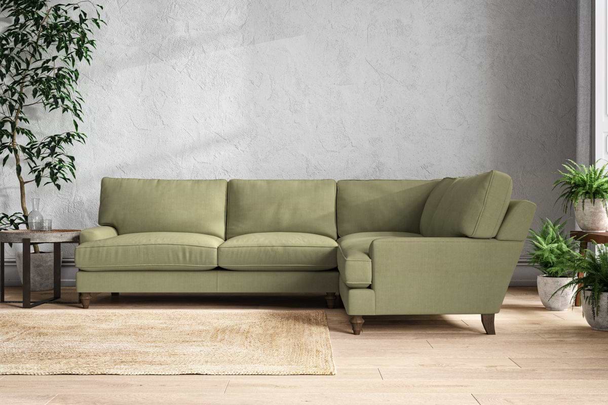 Marri Grand Right Hand Corner Sofa - Brera Linen Sage-MAKE TO ORDER-Nkuku