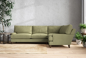 Marri Grand Right Hand Corner Sofa - Brera Linen Sage-MAKE TO ORDER-Nkuku