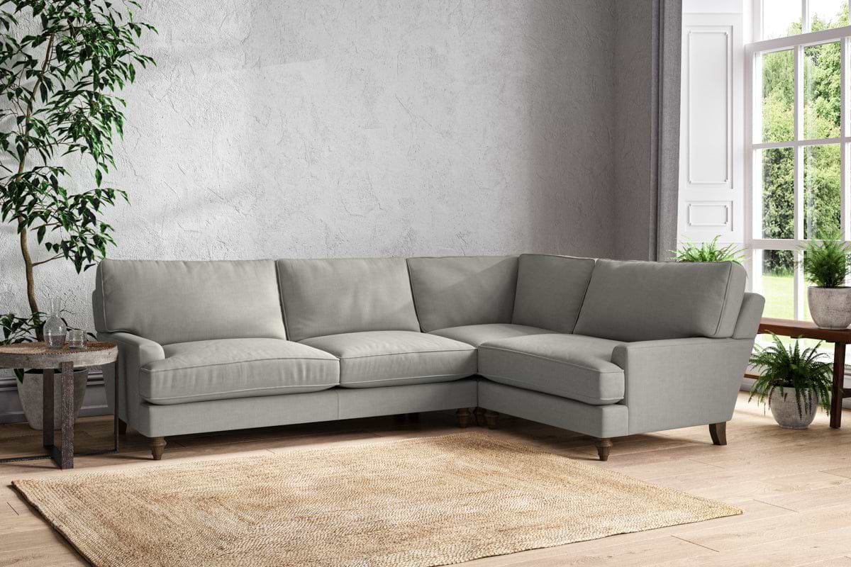 Marri Grand Right Hand Corner Sofa - Brera Linen Smoke-MAKE TO ORDER-Nkuku
