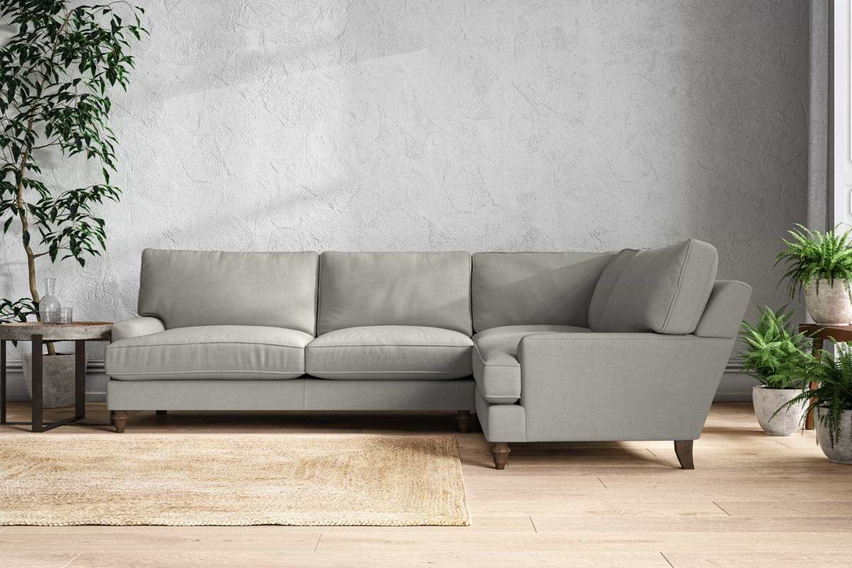 Marri Grand Right Hand Corner Sofa - Brera Linen Smoke-MAKE TO ORDER-Nkuku