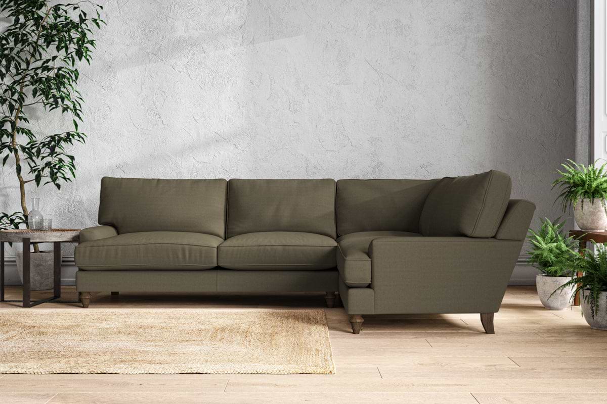 Marri Grand Right Hand Corner Sofa - Recycled Cotton Fatigue-MAKE TO ORDER-Nkuku