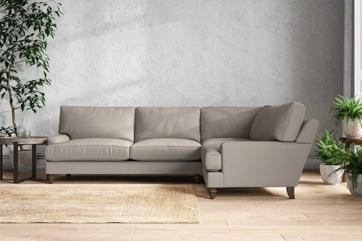 Marri Grand Right Hand Corner Sofa - Recycled Cotton Flax-MAKE TO ORDER-Nkuku
