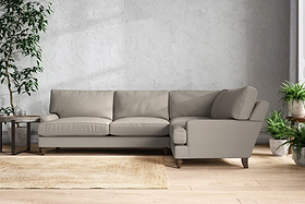 Marri Grand Right Hand Corner Sofa - Recycled Cotton Flax-MAKE TO ORDER-Nkuku