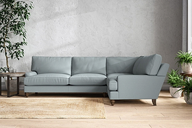 Marri Grand Right Hand Corner Sofa - Recycled Cotton Horizon-MAKE TO ORDER-Nkuku