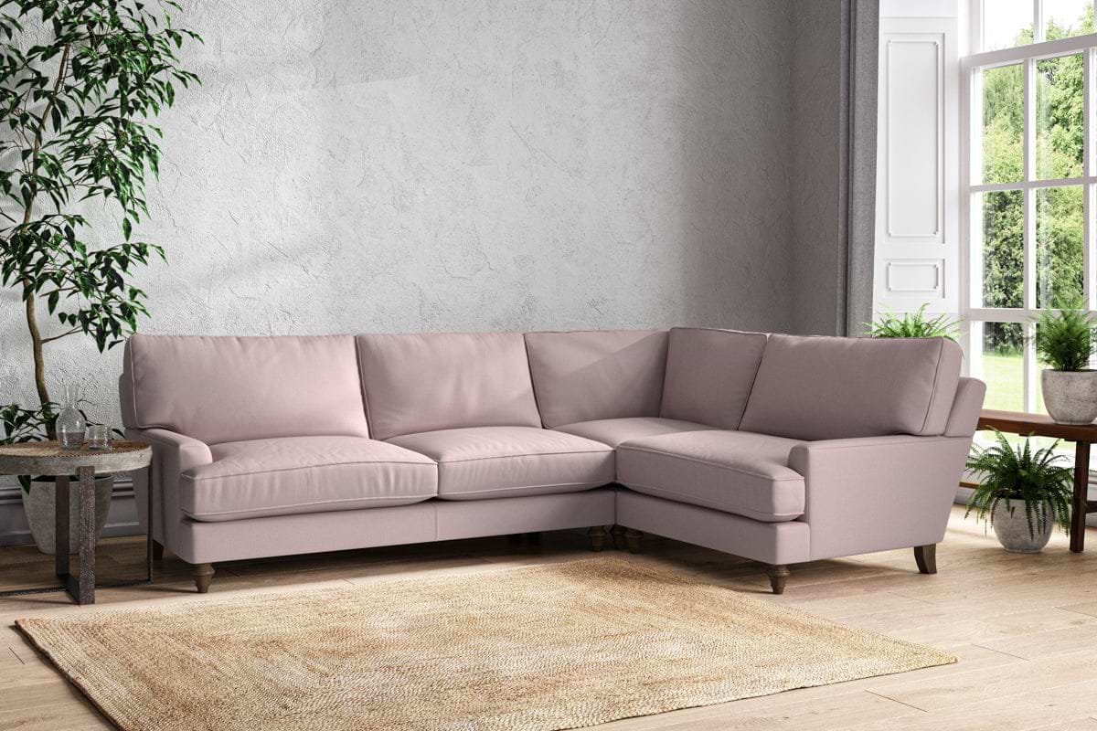 Marri Grand Right Hand Corner Sofa - Recycled Cotton Lavender-MAKE TO ORDER-Nkuku