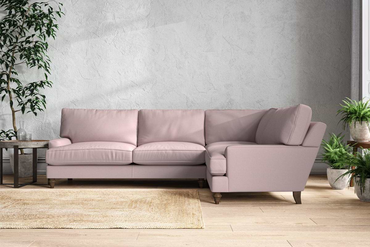 Marri Grand Right Hand Corner Sofa - Recycled Cotton Lavender-MAKE TO ORDER-Nkuku