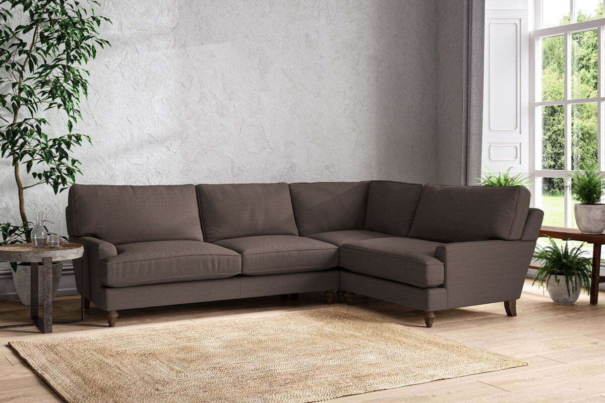 Marri Grand Right Hand Corner Sofa - Recycled Cotton Mocha-MAKE TO ORDER-Nkuku