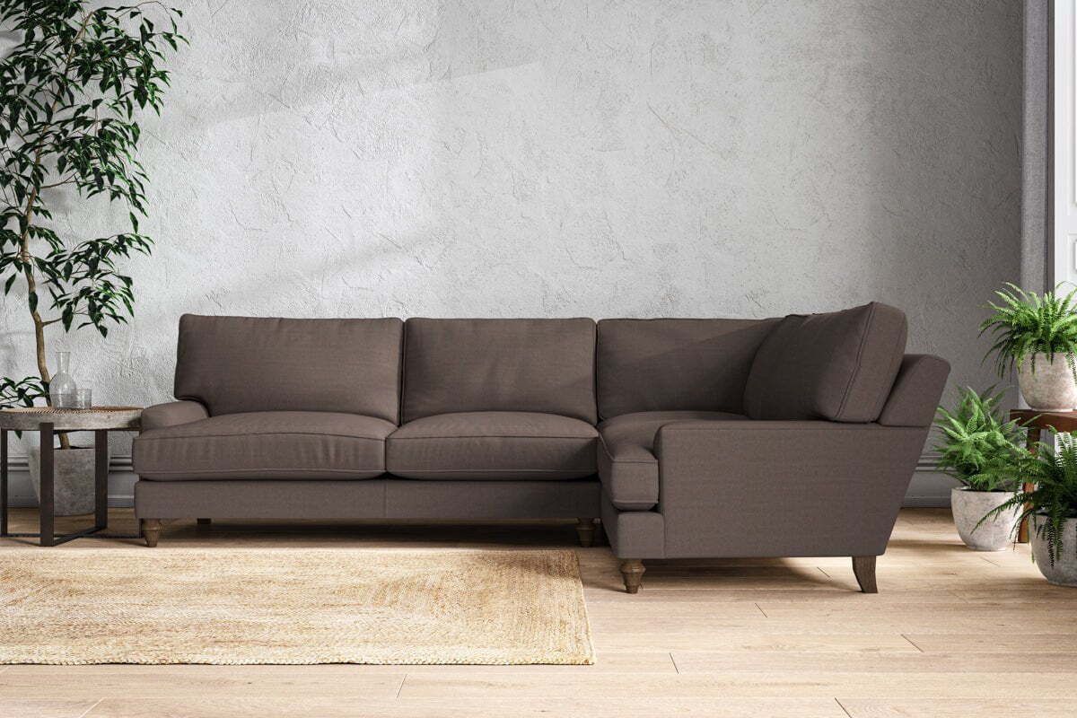 Marri Grand Right Hand Corner Sofa - Recycled Cotton Mocha-MAKE TO ORDER-Nkuku