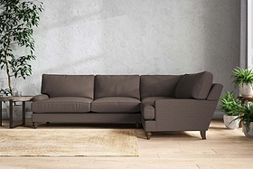 Marri Grand Right Hand Corner Sofa - Recycled Cotton Mocha-MAKE TO ORDER-Nkuku
