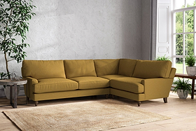 Marri Grand Right Hand Corner Sofa - Recycled Cotton Ochre-MAKE TO ORDER-Nkuku