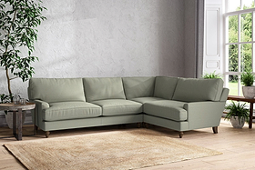 Marri Grand Right Hand Corner Sofa - Recycled Cotton Seaspray-MAKE TO ORDER-Nkuku