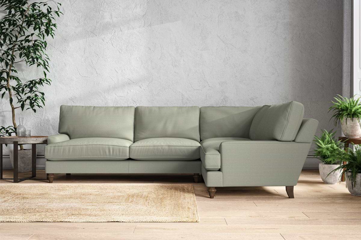 Marri Grand Right Hand Corner Sofa - Recycled Cotton Seaspray-MAKE TO ORDER-Nkuku