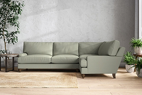 Marri Grand Right Hand Corner Sofa - Recycled Cotton Seaspray-MAKE TO ORDER-Nkuku