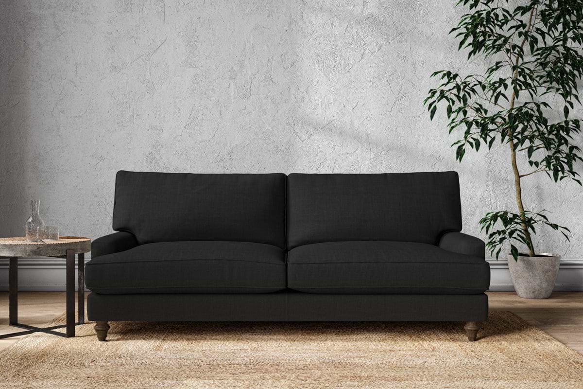 Marri Grand Sofa - Brera Linen Charcoal-MAKE TO ORDER-Nkuku