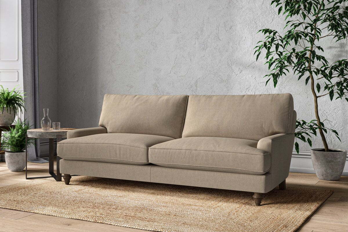 Marri Grand Sofa - Brera Linen Pebble-MAKE TO ORDER-Nkuku