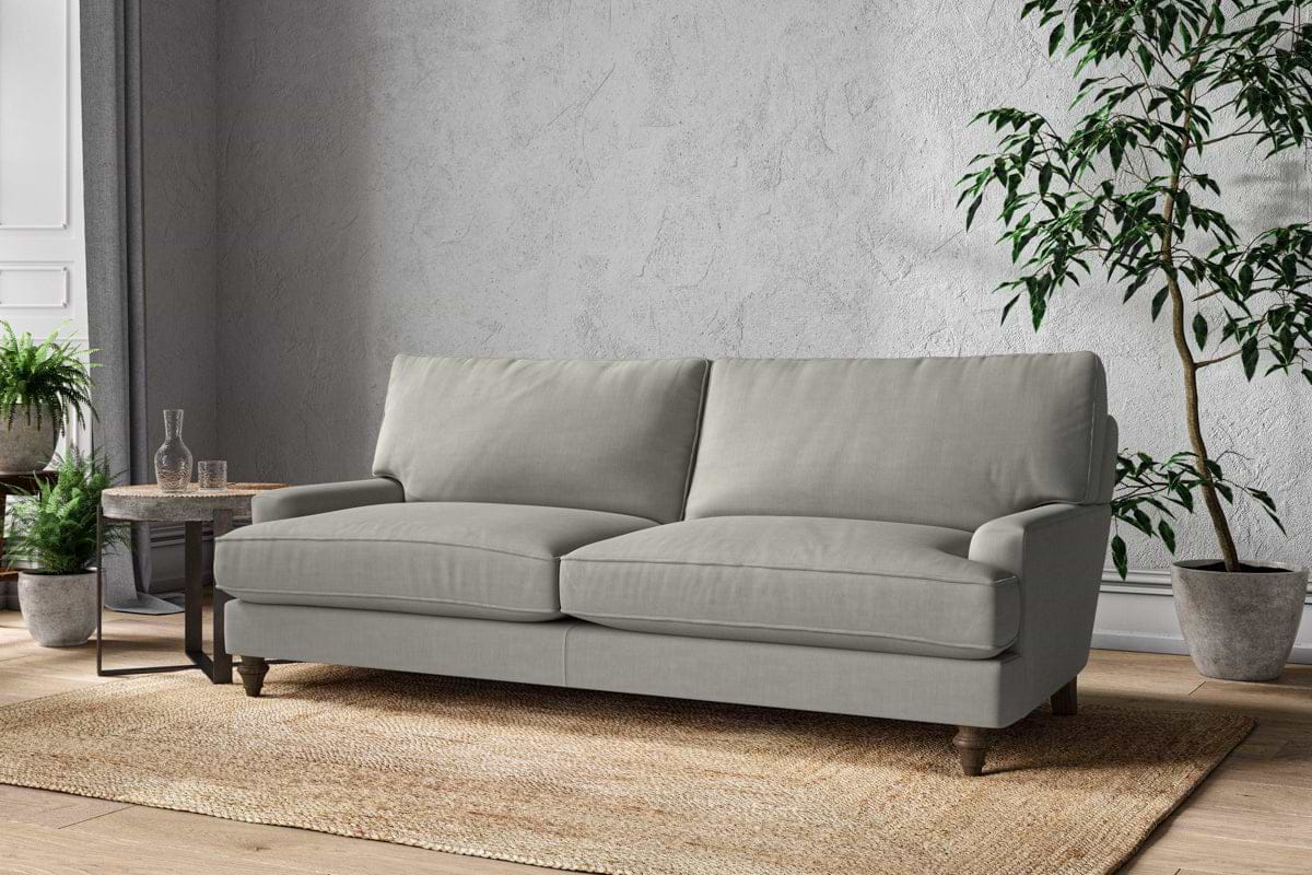 Marri Grand Sofa - Brera Linen Smoke-MAKE TO ORDER-Nkuku
