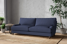 Marri Grand Sofa - Recycled Cotton Navy-MAKE TO ORDER-Nkuku