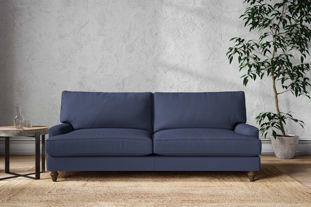 Marri Grand Sofa - Recycled Cotton Navy-MAKE TO ORDER-Nkuku