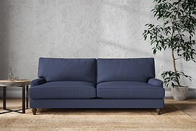 Marri Grand Sofa - Recycled Cotton Navy-MAKE TO ORDER-Nkuku