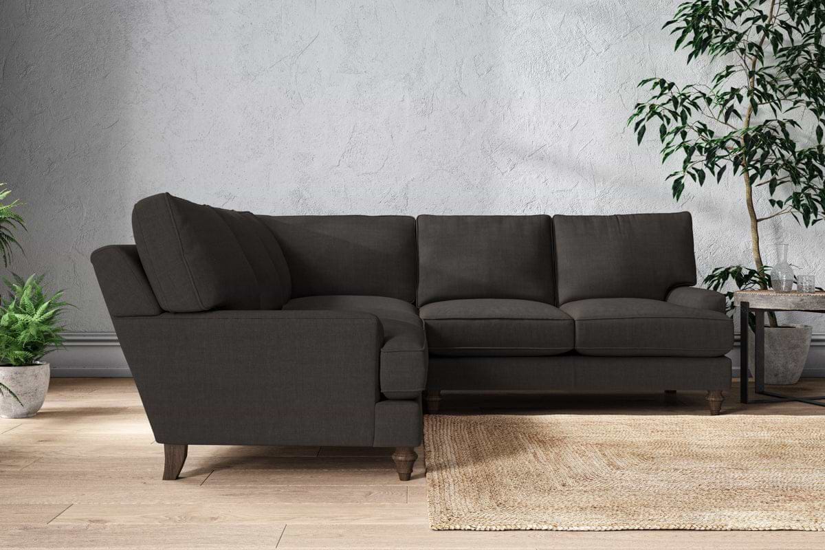 Marri Large Corner Sofa - Brera Linen Espresso-MAKE TO ORDER-Nkuku