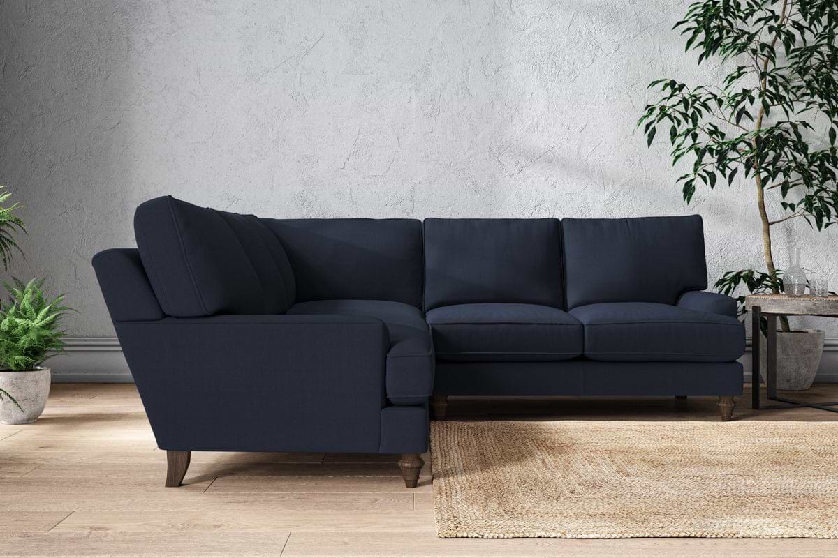 Marri Large Corner Sofa - Brera Linen Indigo-MAKE TO ORDER-Nkuku