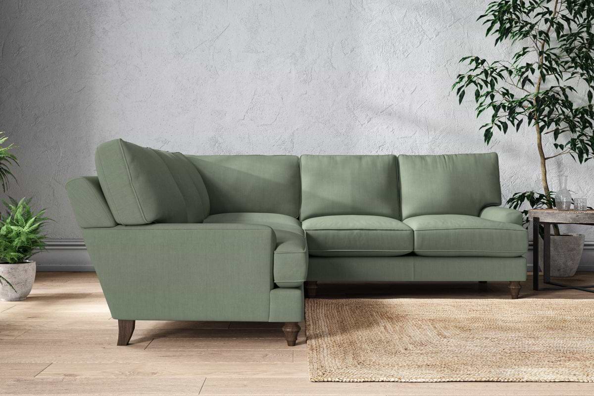 Marri Large Corner Sofa - Brera Linen Jade-MAKE TO ORDER-Nkuku