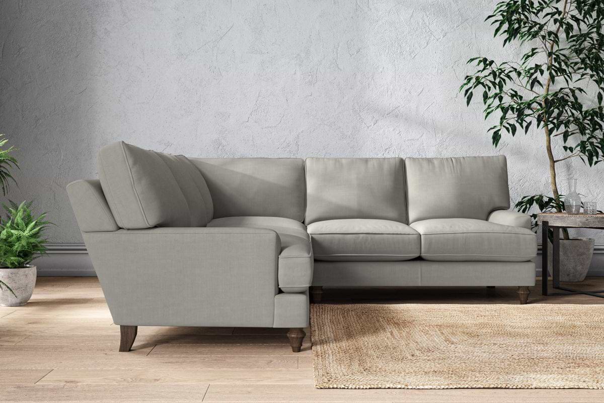 Marri Large Corner Sofa - Brera Linen Smoke-MAKE TO ORDER-Nkuku