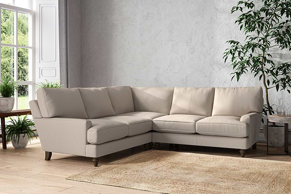 Marri Large Corner Sofa - Recycled Cotton Natural-MAKE TO ORDER-Nkuku