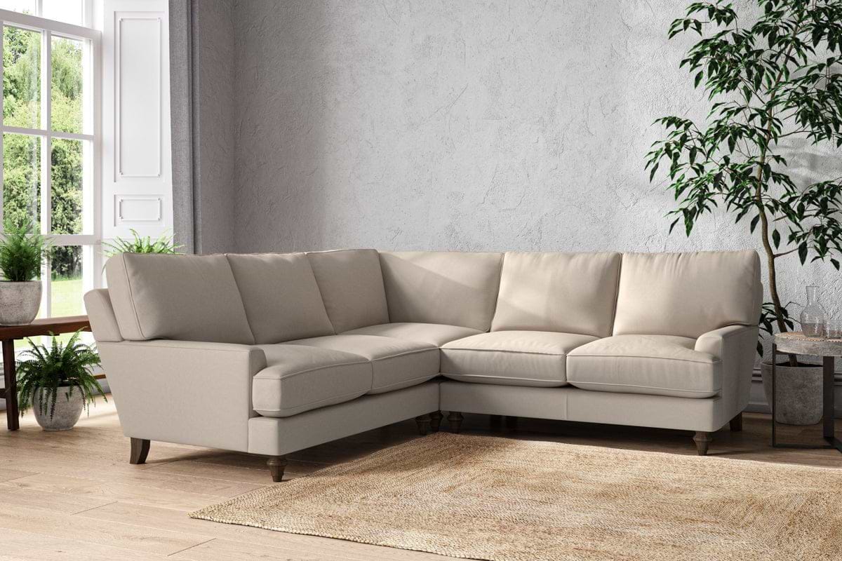 Marri Large Corner Sofa - Recycled Cotton Natural-MAKE TO ORDER-Nkuku