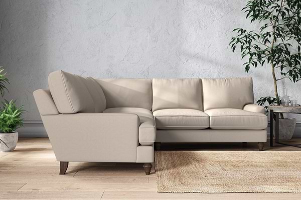 Marri Large Corner Sofa - Recycled Cotton Natural-MAKE TO ORDER-Nkuku