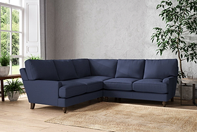 Marri Large Corner Sofa - Recycled Cotton Navy-MAKE TO ORDER-Nkuku