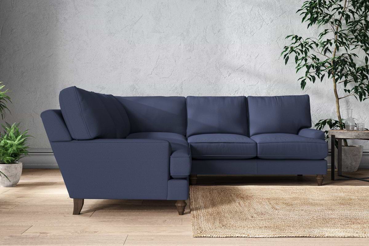 Marri Large Corner Sofa - Recycled Cotton Navy-MAKE TO ORDER-Nkuku