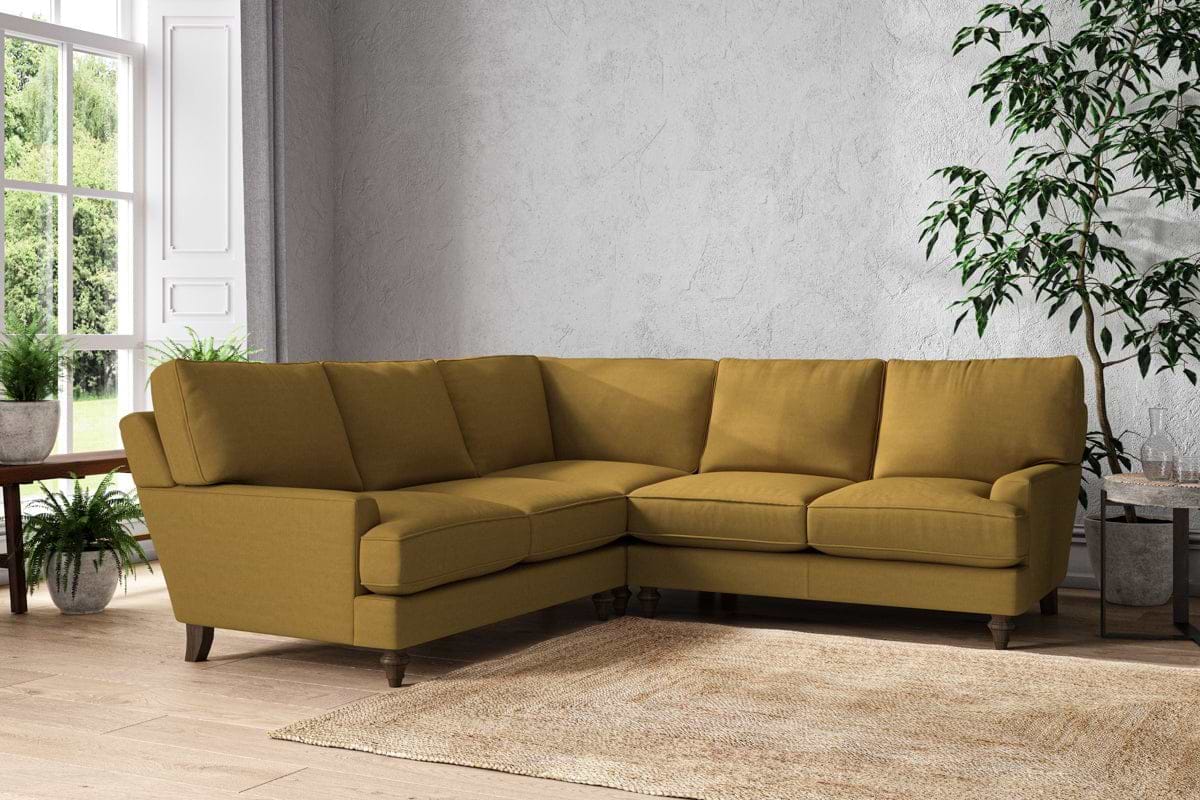 Marri Large Corner Sofa - Recycled Cotton Ochre-MAKE TO ORDER-Nkuku