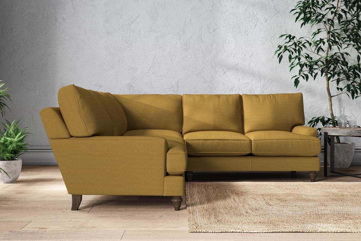 Marri Large Corner Sofa - Recycled Cotton Ochre-MAKE TO ORDER-Nkuku