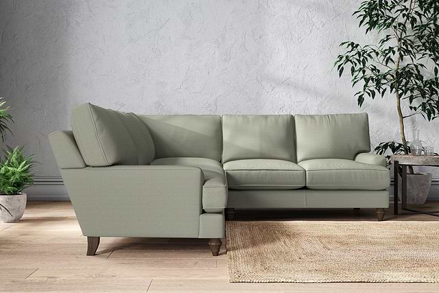 Marri Large Corner Sofa - Recycled Cotton Seaspray-MAKE TO ORDER-Nkuku