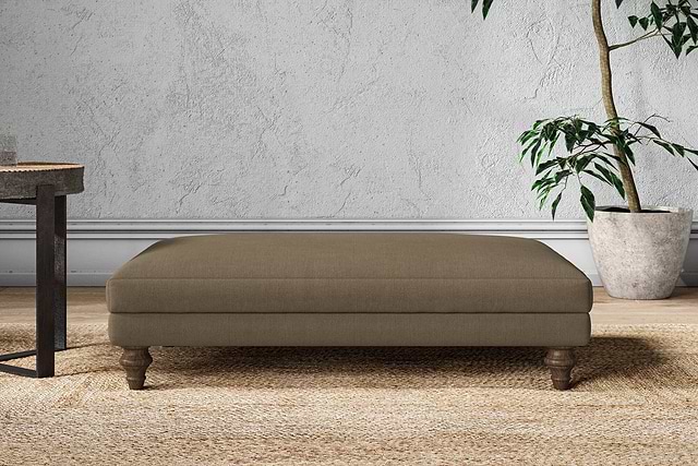 Marri Large Footstool - Brera Linen Chestnut
