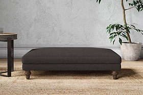 Marri Large Footstool - Brera Linen Espresso
