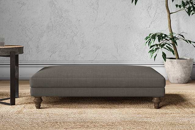 Marri Large Footstool - Brera Linen Granite