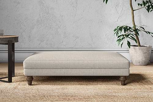 Marri Large Footstool - Brera Linen Natural