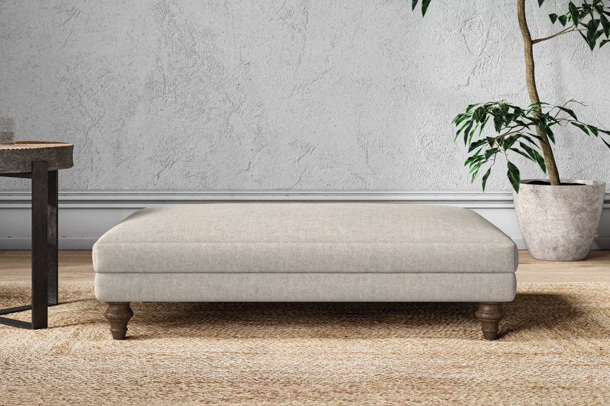 Marri Large Footstool - Brera Linen Natural-nkuku
