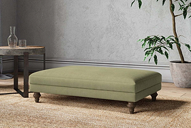 Marri Large Footstool - Brera Linen Sage