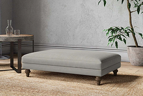 Marri Large Footstool - Brera Linen Smoke