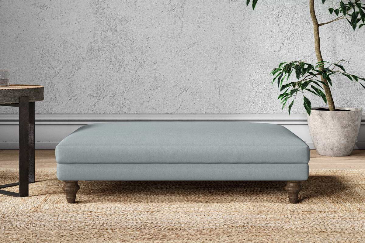 Marri Large Footstool - Recycled Cotton Horizon-MAKE TO ORDER-Nkuku