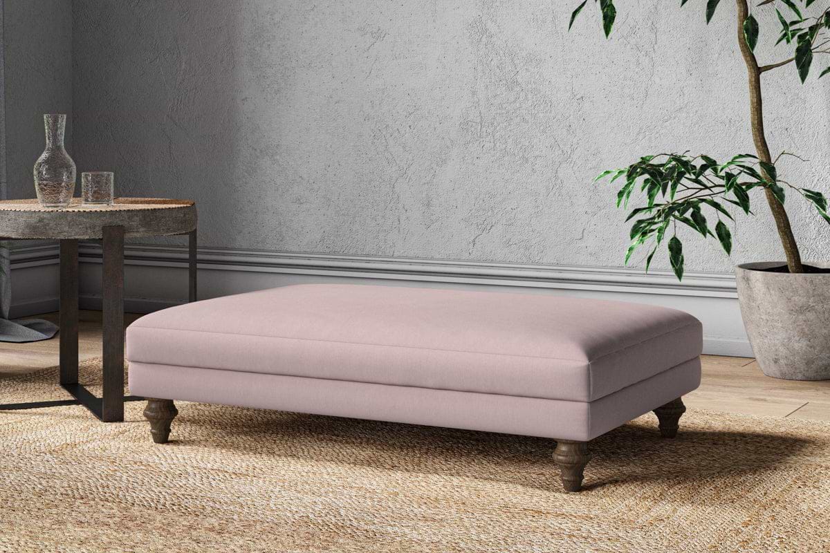Marri Large Footstool - Recycled Cotton Lavender
