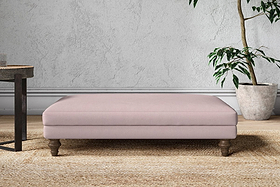 Marri Large Footstool - Recycled Cotton Lavender