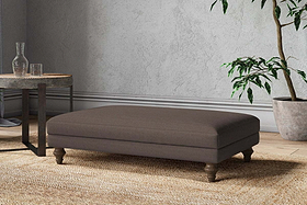 Marri Large Footstool - Recycled Cotton Mocha
